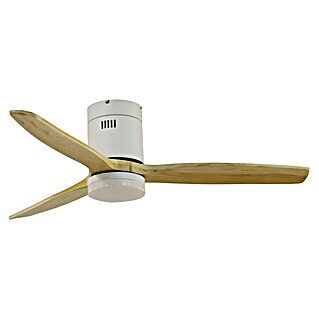 Cristal Record Ventilador de techo Nine Eco (29 W, Blanco, Diámetro: 122 cm, Tamaño de la estancia: 20 m²)