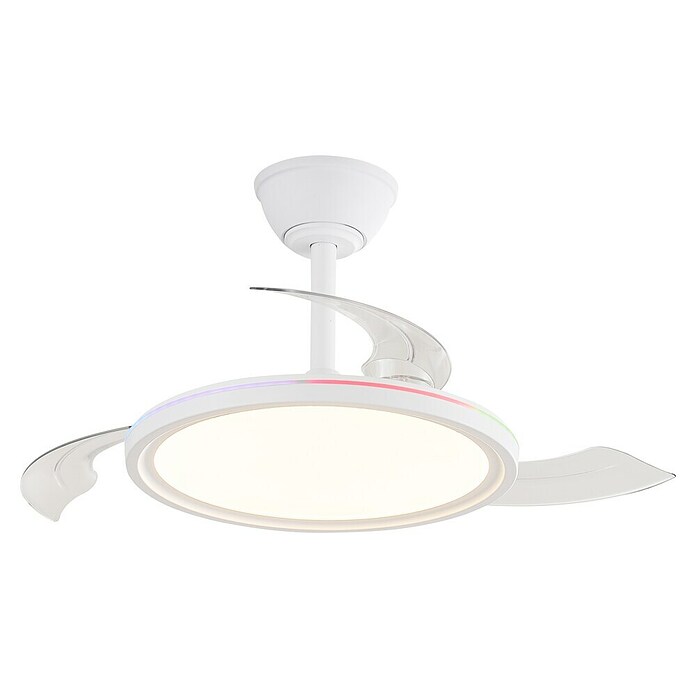 Cristal Record Ventilador de techo Rexus (Blanco, 92 cm, 20 W, RGB) | BAUHAUS