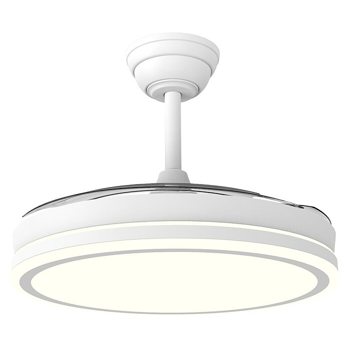 Cristal Record Ventilador de techo Maxi Evo (Blanco, 106 cm, 30 W, Blanco cálido) | BAUHAUS