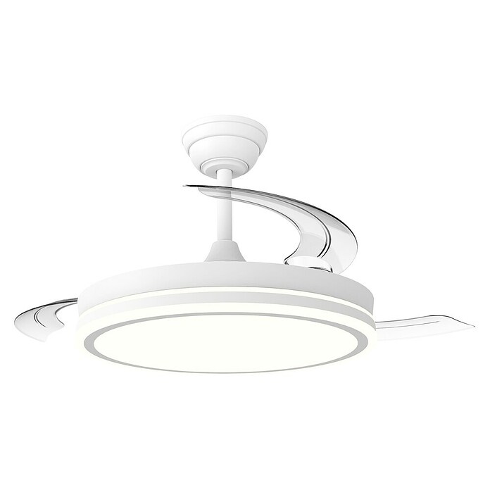 Cristal Record Ventilador de techo Maxi Evo (Blanco, 106 cm, 30 W, Blanco cálido) | BAUHAUS