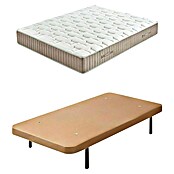 Unique Estructura de cama y colchón Toronto (L x An: 200 x 135 cm, Beige, Núcleo de muelles, Colchón a 2 caras/Antiácaros/Transpirable) | BAUHAUS