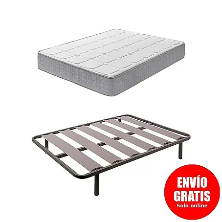 Unique  Somier de láminas R66 y colchón Top