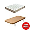 Unique Estructura de cama y colchón Toronto (L x An: 200 x 150 cm, Beige, Núcleo de muelles, Colchón a 2 caras/Antiácaros/Transpirable) | BAUHAUS