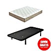Unique Estructura de cama y colchón Toronto (L x An: 190 x 150 cm, Gris, Núcleo de muelles, Colchón a 2 caras/Antiácaros/Transpirable) | BAUHAUS