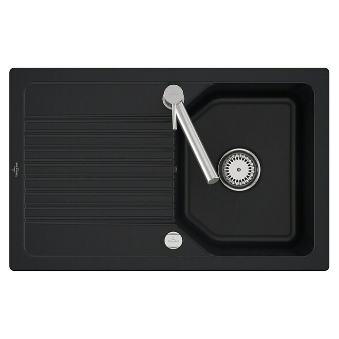 Villeroy & Boch Einbauspüle Linara (80 x 51 cm, Keramik, Schwarz) | BAUHAUS