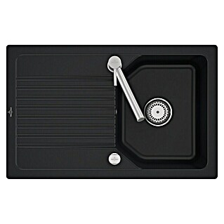 Villeroy & Boch Einbauspüle Linara (80 x 51 cm, Keramik, Schwarz)