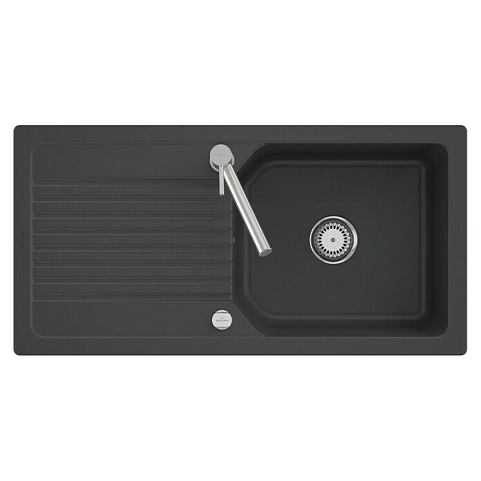 Villeroy & Boch Einbauspüle Linara (100 x 51 cm, Keramik, Schwarz) | BAUHAUS