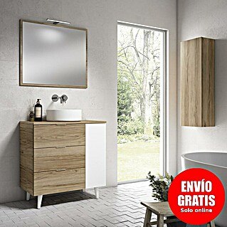 Mueble de lavabo Goa (L x An x Al: 45 x 80 x 84 cm, Teka/Blanco)