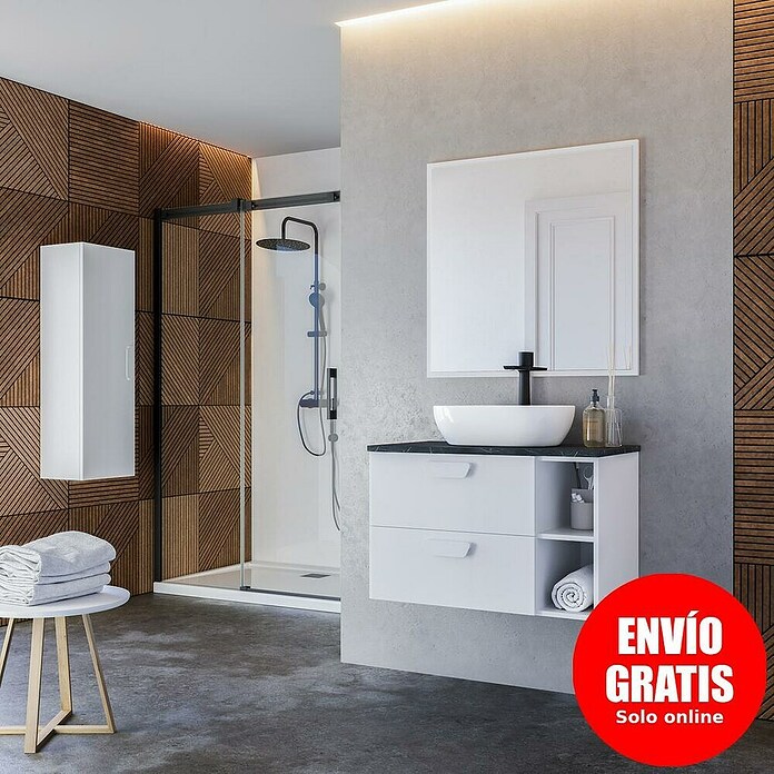 Mueble de lavabo Alba (L x An x Al: 45 x 80 x 50 cm, Blanco mate) | BAUHAUS
