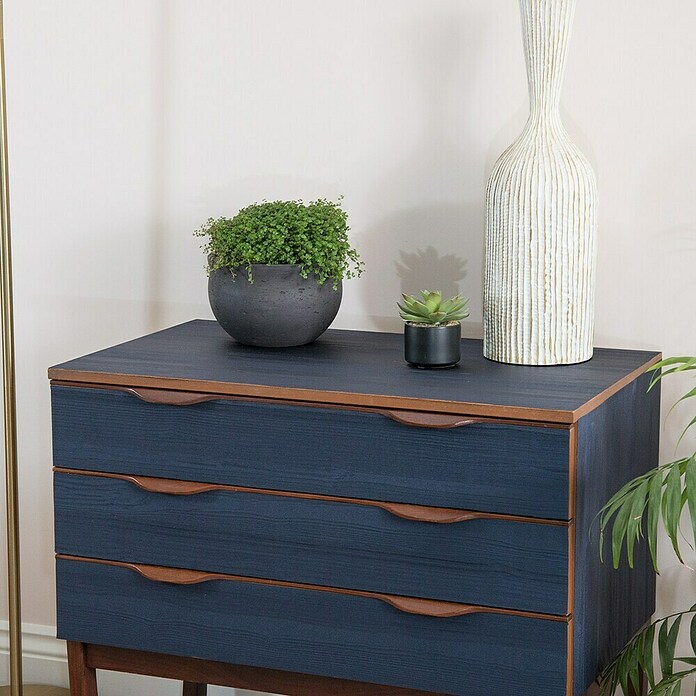 D-c-fix Klebefolie Quadro (Holz, Nachtblau, 150 x 67,5 cm, Selbstklebend)