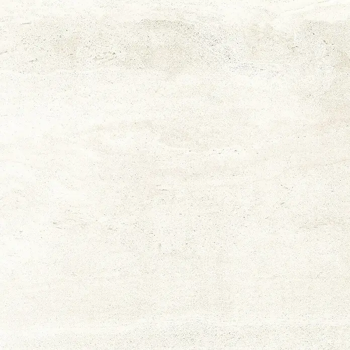 Feinsteinzeugfliese Tivoli 8840 - 60 x 60 cm, Weiß, Matt - Helle, cremefarbene Travertin-Textur für Bodenbeläge oder Wandverkleidungen, ideal für ein elegantes, natürliches Design in Innenräumen.