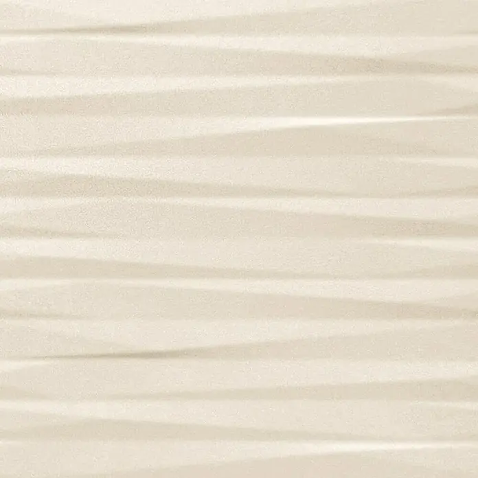 Corso Italia Wandfliese Lexington Drift 3D - 80 cm x 40 mm, Beige, Matt - Beige Wandfliese mit wellenförmiger Textur, die ein elegantes und modernes Design für Innenräume bietet.