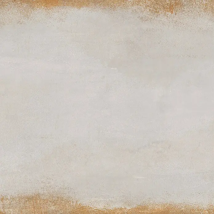 Metallica Feinsteinzeugfliese - 60 x 120 cm, White, Matt - Helle, strukturierte Oberfläche mit einem goldenen Rand, ideal für vielseitige Designanwendungen.
