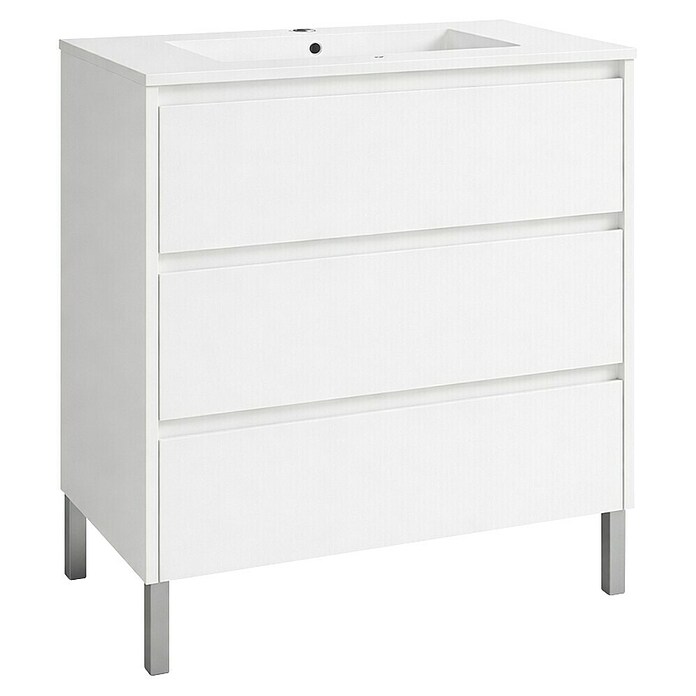 Mueble de lavabo Alexa (L x An x Al: 45 x 60 x 85 cm, Blanco, Melamina) | BAUHAUS