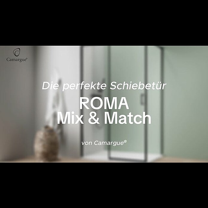 Camargue Roma Mix & Match Eckdusche (L x B x H: 140 x 100 x 195 cm, Beschichtet, Schwarz, Glasstärke: 6 mm, DIN Anschlag: Rechts) | BAUHAUS