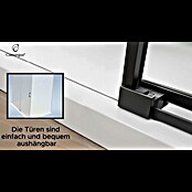 Camargue Roma Mix & Match Eckdusche (L x B x H: 140 x 100 x 195 cm, Beschichtet, Schwarz, Glasstärke: 6 mm, DIN Anschlag: Rechts) | BAUHAUS