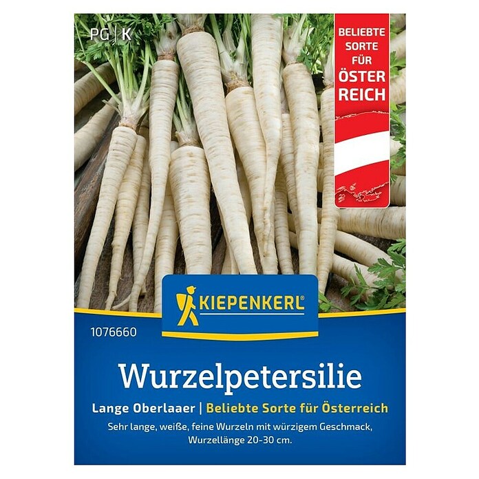 Kiepenkerl Gemüsesamen Wurzel Petersilie Lange Oberlaaer (Petroselinum crispum var. tuberosum, Erntezeit: August, Inhalt reicht für ca. 30 lfd. Meter) | BAUHAUS