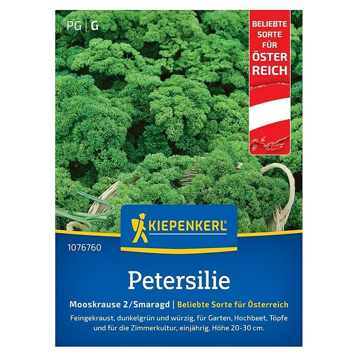 Kiepenkerl Petersilie Mooskrause 2 / Smaragd (Petroselinum crispum, Erntezeit: Juni, Inhalt reicht für ca. 250 Pflanzen) | BAUHAUS