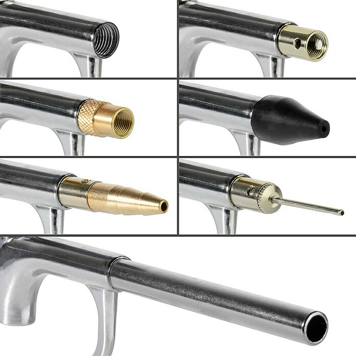 Güde Ausblaspistolen-Set (7 -tlg., Betriebsdruck: 8 bar, Silber) | BAUHAUS