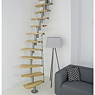 Minka Raumspartreppe Monaco (Breite: 60 cm, Silber, Farbe Stufen: Buche Natur, Geschosshöhe: 294 cm)