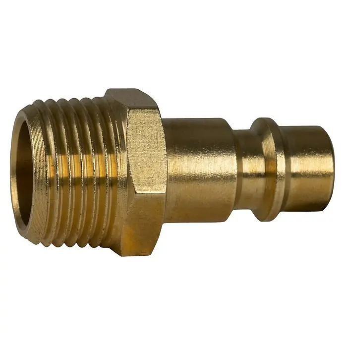 Güde Stecknippel - ⅜″ (Außengewinde) - Messing-Schlauchverbinder mit Gewinde, ideal für die sichere Verbindung von Schläuchen in verschiedenen Anwendungen. Robust und zuverlässig.
