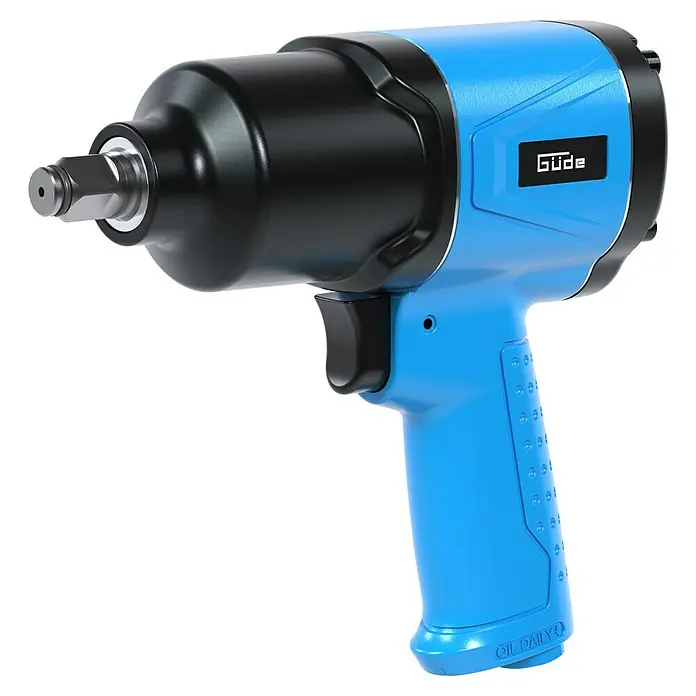 Güde Druckluft-Schlagschrauber-Set - Gesamtumfang: 16 -tlg., Schwarz/Blau - Güde Druckluft-Schlagschrauber: Leistungsstarkes Werkzeug für müheloses Lösen und Anziehen von Schrauben. Ideal für Werkstatt und Garage.