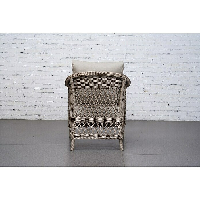 Sunfun Conjunto de muebles Soraya (4 pzs., Ratán sintético/Aluminio/Poliéster, Beige/Gris) | BAUHAUS
