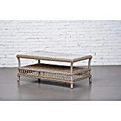 Sunfun Conjunto de muebles Soraya (4 pzs., Ratán sintético/Aluminio/Poliéster, Beige/Gris) | BAUHAUS