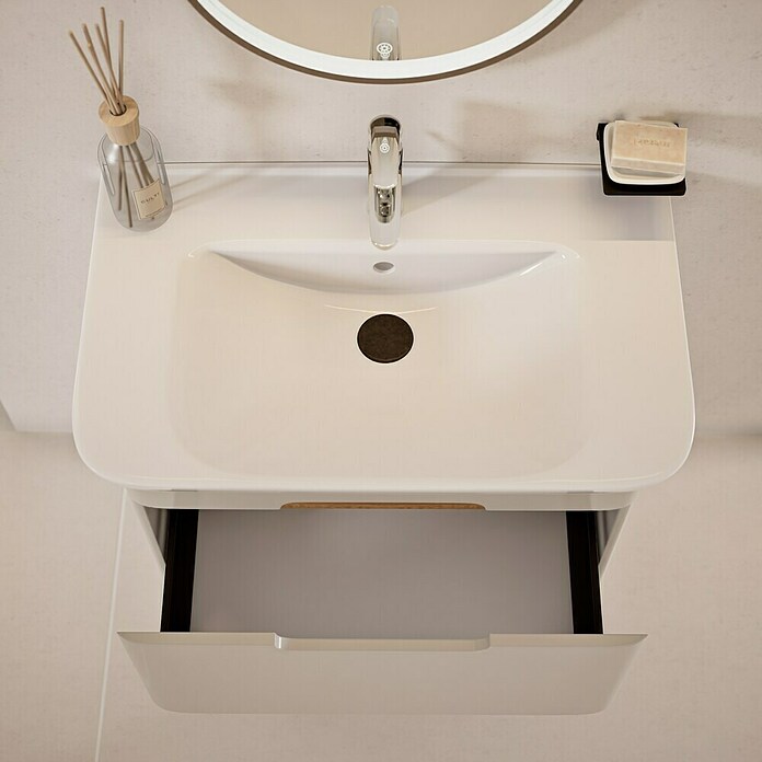 VitrA Sento Badmöbel-Set Sento (80 cm, Hellgrau, Griffmulde) | BAUHAUS