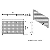 Ximax Raumheizkörper Gamba Slim (B x H: 1 200 x 610 mm, Wärmeleistung bei Vorlauftemperatur von 75 °C (D: 50): 825 W) | BAUHAUS