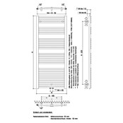 Ximax Badheizkörper Alpha-C (60 x 175 cm, 963 W, Weiß)