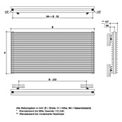Ximax Raumheizkörper Triton Duplex (B x H: 1 400 x 600 mm, Wärmeleistung bei Vorlauftemperatur von 75 °C (D: 50): 1 872 W) | BAUHAUS