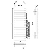 Ximax Designheizkörper C7 (50 x 130 cm, 483, Chrom)