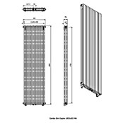 Ximax Raumheizkörper Gamba Slim Duplex (B x H: 505 x 1 800 mm, Wärmeleistung bei Vorlauftemperatur von 75 °C (D: 50): 1 424 W) | BAUHAUS