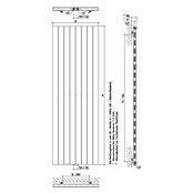 Ximax Raumheizkörper P1 Duplex Slimline Deluxe (B x H: 295 x 1 800 mm, Wärmeleistung bei Vorlauftemperatur von 75 °C (D: 50): 809 W) | BAUHAUS