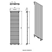 Ximax Raumheizkörper Gamba Slim (B x H: 505 x 1 800 mm, Wärmeleistung bei Vorlauftemperatur von 75 °C (D: 50): 1 012 W) | BAUHAUS