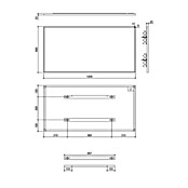 Ximax Infrarotheizkörper hängend 50 - 500 mm (variabel) (120 x 60 cm, 700 W, Weiß, Deckenmontage) | BAUHAUS