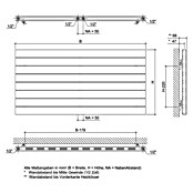Ximax Raumheizkörper P1 Duplex Slimline Deluxe (B x H: 1 200 x 595 mm, Wärmeleistung bei Vorlauftemperatur von 75 °C (D: 50): 1 101 W) | BAUHAUS
