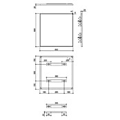 Ximax Infrarotheizkörper hängend 50 - 500 mm (variabel) (60 x 60 cm, 350 W, Weiß, Deckenmontage) | BAUHAUS