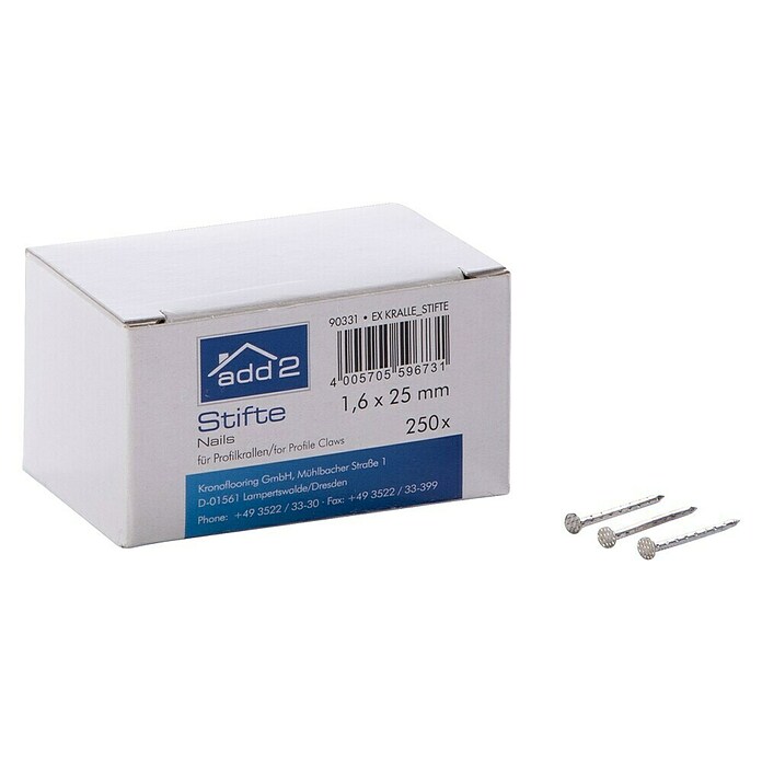 Krono Original Vijačni zatiči za profilne sponke 1,6 x 25  (250 kos, Dolžina: 25 mm, Premer: 1,6 mm) | Pribor za panele | Paneli | Stenske in stropne obloge | Dekoracija stanovanja | Izdelki | BAUHAUS