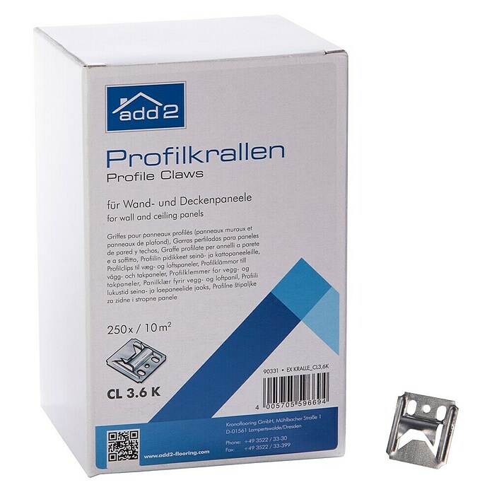 Krono Original Obešala za panele CL3,6  (250 kos, Ustrezno za: Debelina panela 10 mm) | Pribor za panele | Paneli | Stenske in stropne obloge | Dekoracija stanovanja | Izdelki | BAUHAUS