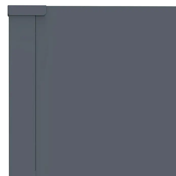 KGT Hochbeet UrbanGrow L Space - 159 x 51 x 86 cm, Metall, Anthrazit-grau - Nahaufnahme einer stilvollen, schiefergrauen Schranktür mit schlichtem, modernem Design und klaren Linien für ein elegantes Erscheinungsbild.