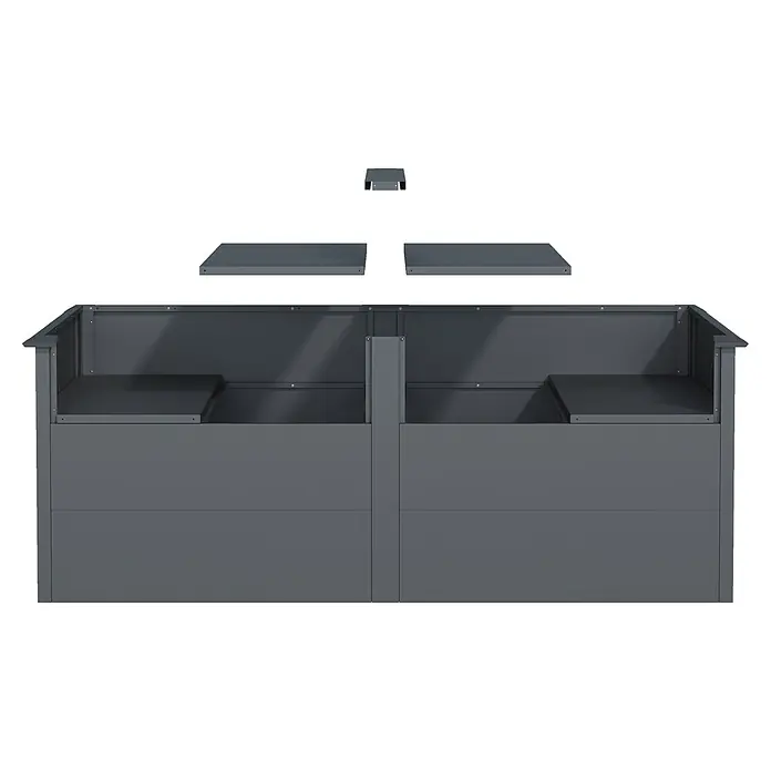 KGT Zwischenboden UrbanGrow - Passend für: KGT Hochbeet UrbanGrow XL - Abbildung einer modularen Pflanzbox mit optionalen Regalböden zur individuellen Gestaltung des Außenbereichs.