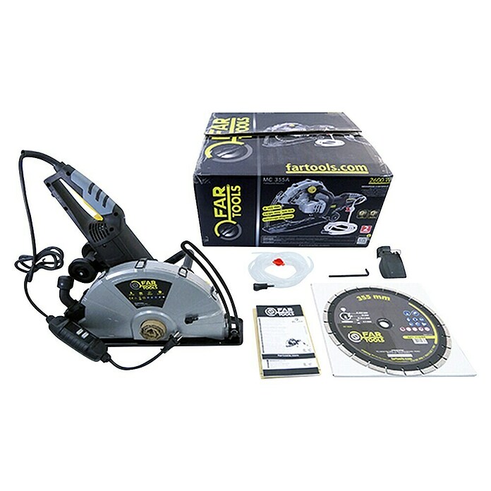 Fartools Cortador de hormigón MC355A (2.600 W, Número de revoluciones de marcha en vacío: 4.300 r.p.m., Diámetro máximo del disco: 355 mm) | BAUHAUS