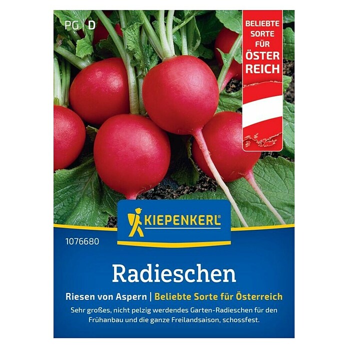 Radieschen Riesen von Aspern (Raphanus sativus, Erntezeit: April, Inhalt reicht für ca. 6 - 7 lfd. Meter) | BAUHAUS