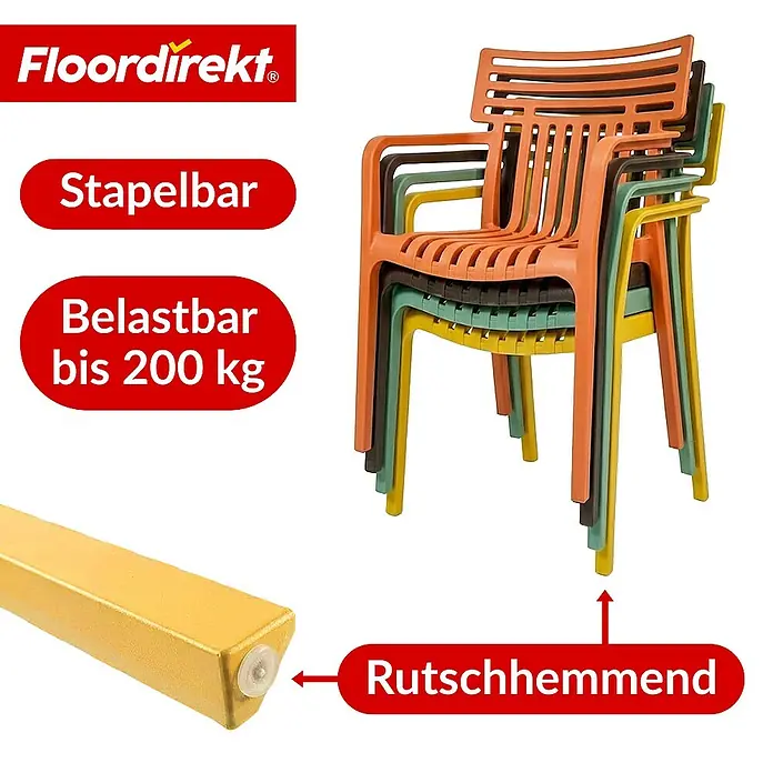 Floordirekt Gartenstuhl Sitwell Gelb - Polypropylen, Gelb
