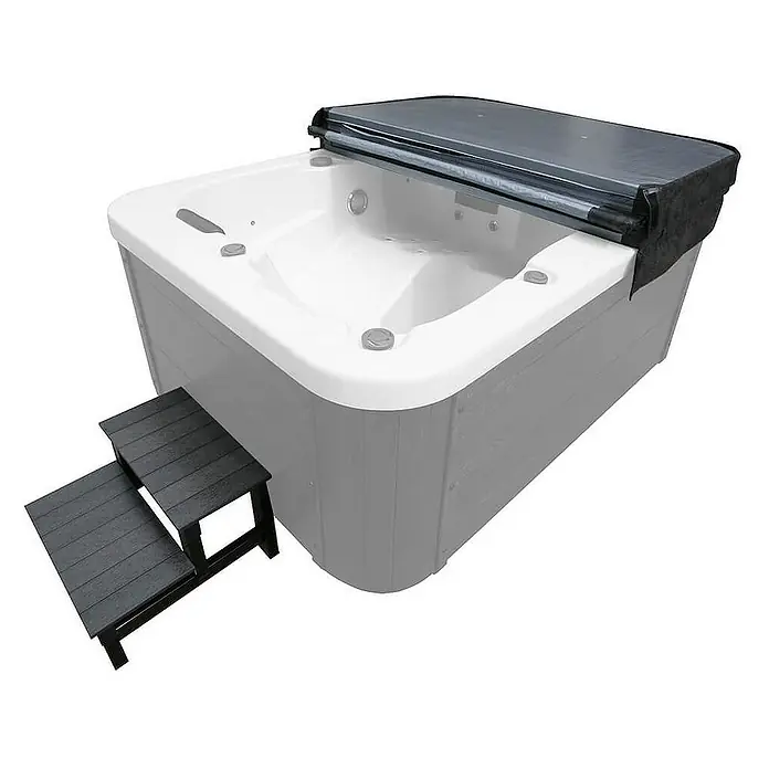 Home Deluxe Whirlpool Zubehörset mit Treppe und Thermoabdeckung - Anthrazit