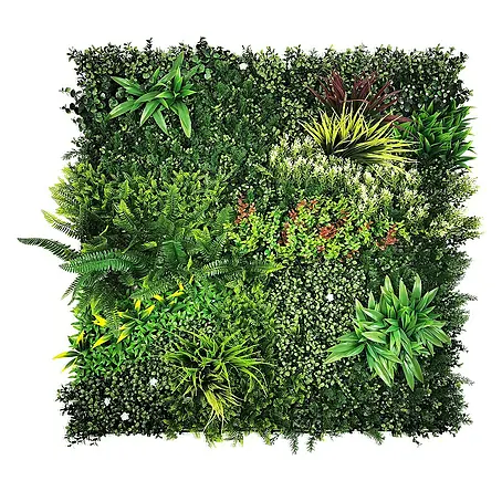 Floordirekt  Kunstpflanze Pflanzenwand Meadow - 100 x 100 cm - mit erweiterbarem Klick-System