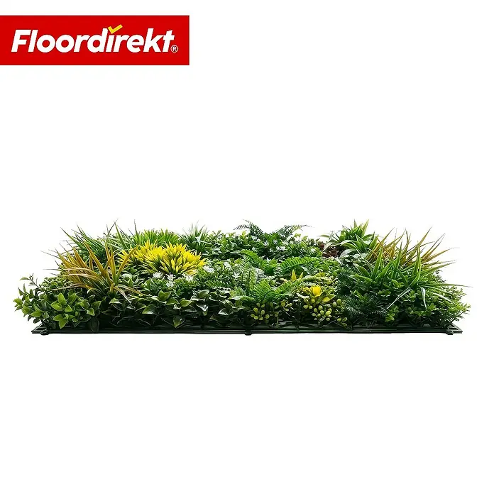 Floordirekt Kunstpflanze Pflanzenwand Spring Garden - 100 x 100 cm - mit erweiterbarem Klick-System - Kunststoff
