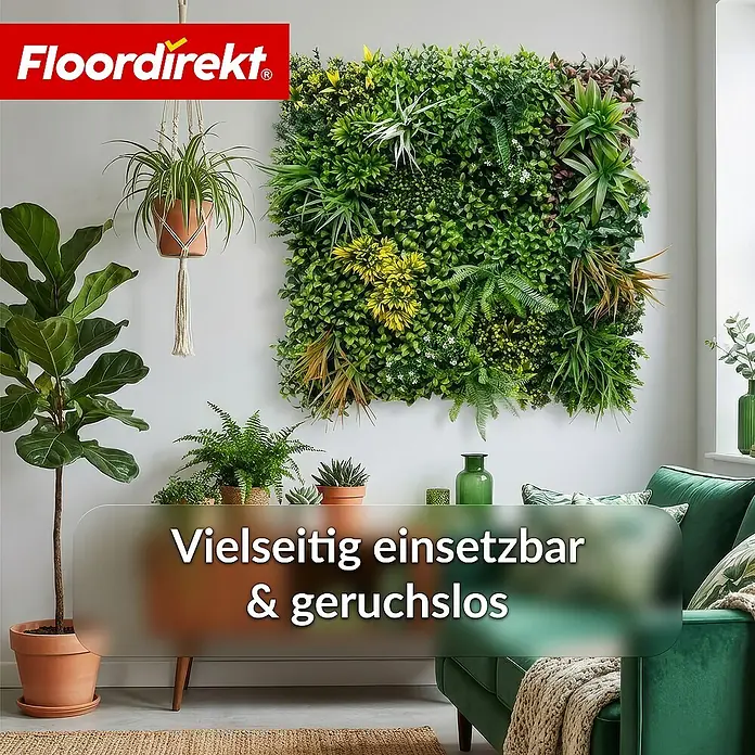 Floordirekt Kunstpflanze Pflanzenwand Spring Garden - 100 x 100 cm - mit erweiterbarem Klick-System - Kunststoff